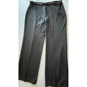 Briggs New York Womens Black Wide Leg Dress Pants Size 16 Elastic Waist Trousers